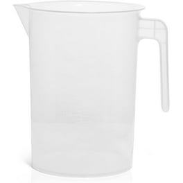 Komax Large 2.4-Quart Beverage Pitcher with Lid, Clear