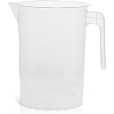 1 Gallon Measuring Pitcher | 3.785 Liter Shatterproof Plastic Large Graduated Mixing Pitchers, 1 Gallon (128 Fl Oz)