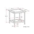 thumbnail image 6 of Allora 22" Square Modern Metal End Table in Walnut Brown/Black, 6 of 6