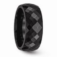 thumbnail image 5 of Black Titanium Polished Faceted Ring (9mm) - Size 8, 5 of 5