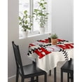 thumbnail image 4 of White Red Baseball Suqare Tablecloth - 60 x 60 Inch, Modern Art Funny Words Waterproof & StainResistant Tablecloth, Washable Oil-proof Table Cover for Dining/Party/Wedding/Camping/Buffet, 4 of 9