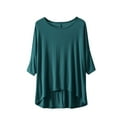 thumbnail image 3 of Nrmvnmi Sleep Shirts for Women - Pajama Tops for Women,Modal Round Neck Solid Color Pajamas Top, 3 of 3