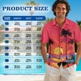 thumbnail image 4 of Psesaysky Hawaiian Couple Set Palm Tree Red Sunset Shirts and Midi Dress 2pcs Couples Matching Outfit Summer Aloha Shirts Matched Sleeveless Flared Sundress for Beach/Party, 4 of 7