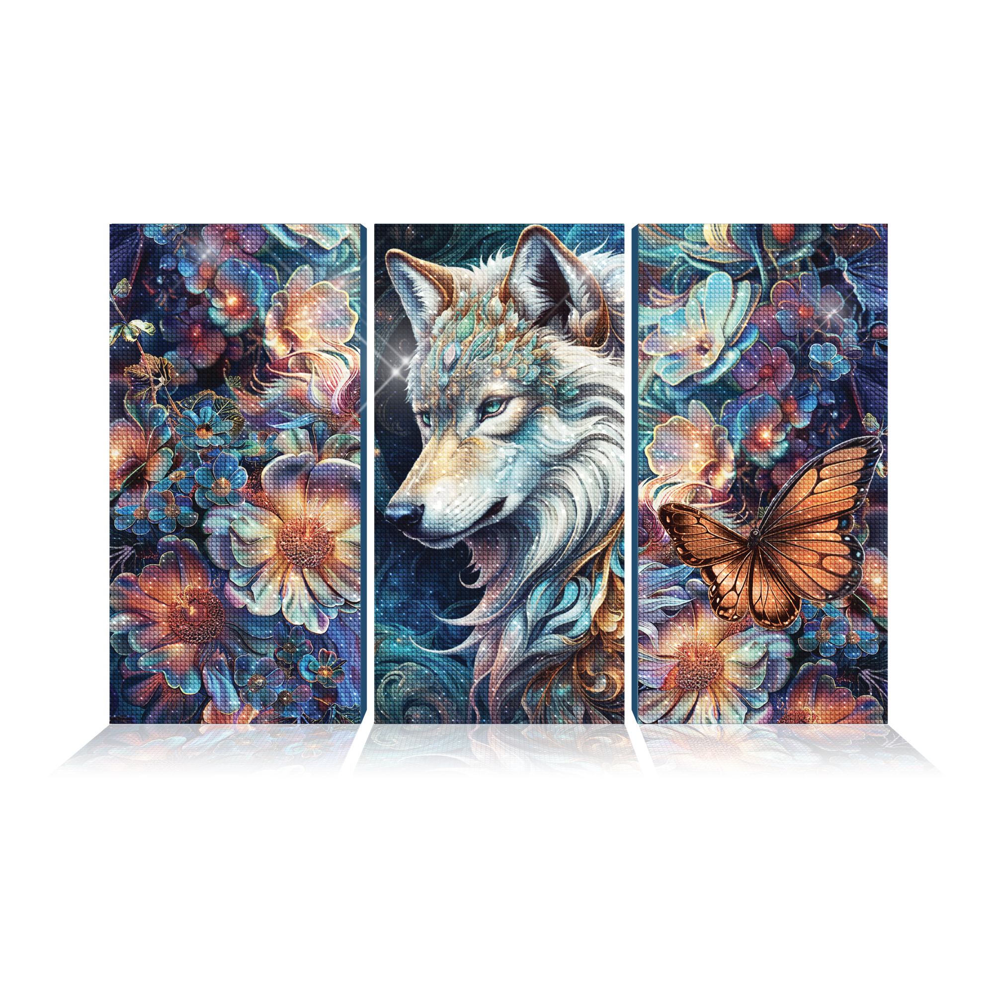 NAIMOER Kit Diamond Painting Lupo 30x40cm - 5D Completo Per Adulti E Bambini, Tela Animali, Fai Da Te