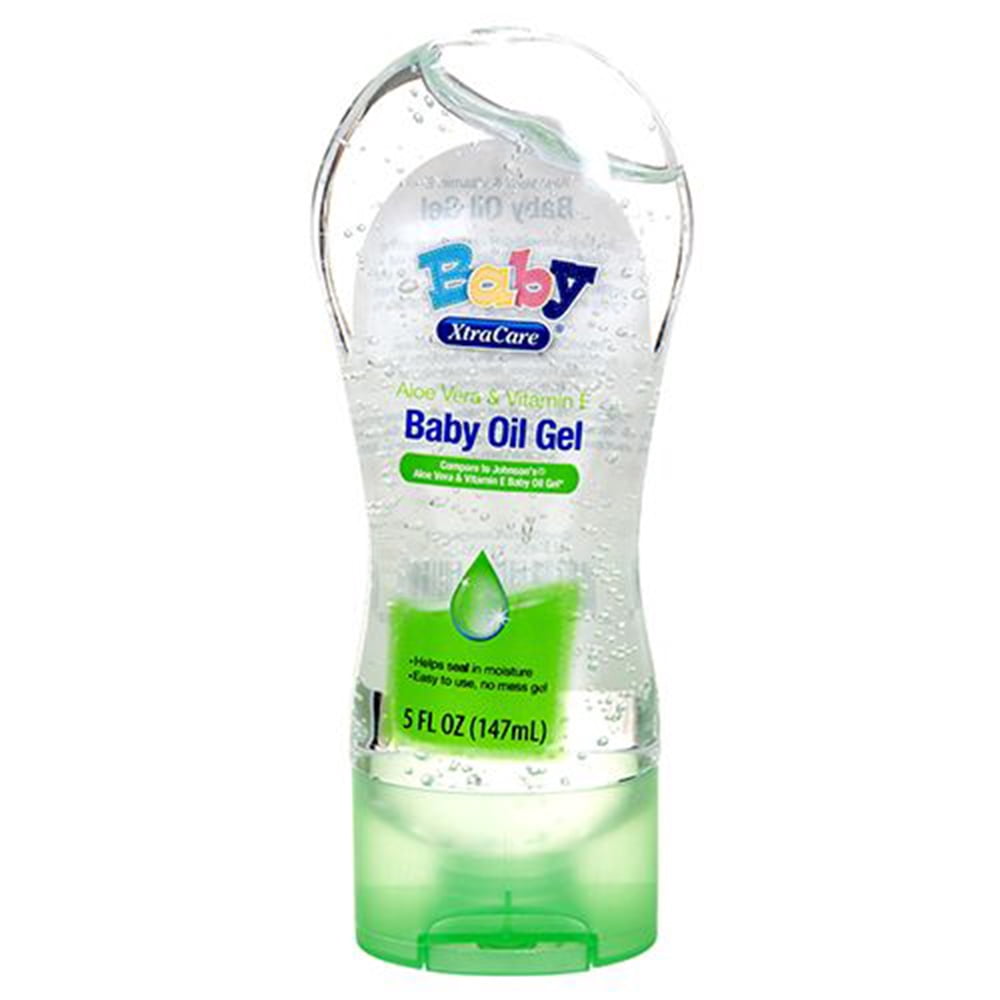 baby oil and aloe vera gel