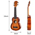 thumbnail image 3 of Ukelele AODSK Concert Sunburst de 23 pulgadas para principiantes con funda, 3 of 6