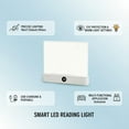 thumbnail image 4 of Smart LED Book Light, 2026 New Rechargeable Clear Full Page Reading Light 3 Colors & Timer Dimmable Panel, Flat Bookmark Lamp, Booklights Eye Protection Light for Night Reading, 4 of 8