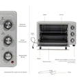 thumbnail image 4 of Horno Tostador Electrico 30L, 4 Funciones, Temporizador hasta 60 min, Temp 100°-250°C, AVERA HEL30, 4 of 9