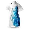 thumbnail image 3 of Abstract Apron Abstract Illustration Clouds Skyline Smoke Mixed Liquid Flow Movement Art Print, Unisex Kitchen Bib Apron with Adjustable Neck for Cooking Baking Gardening, Blue White, by Ambesonne, 3 of 3
