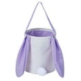 thumbnail image 2 of Ovzne Panier à Queue de Lapin à Longues Oreilles en Coton et Lin Panier Rond Sac Cadeau de Pâques Sac à Main Panier de Rangement pour Œufs de Pâques Sac de Rangement en Liquidation, 2 of 6