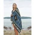 thumbnail image 2 of Blue Southwest Beach Towels Oversized Super Absorbent, Farmhouse Boho Aztec Abstract Geometric Lightweight Bath Towel Quick Dry Sets For Bathroom/Pool/Rv Camping/Beach Play/Gym Room/Picnic 31"x62", 2 of 8