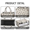 thumbnail image 4 of Large Capacity Tote Bag,White Buffalo Pattern Handbag Fashion Luxury Tote Bag,15.7"x13"x 5.1" Inches,Laptop Compatible, 4 of 6