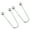 Silver U shaped 2-medium size, variant on Set of 2 Elegant Metal Spirals Buckles Double Head Brooch Prevents Wardrobe Malfunctions Fixing Clothing Button Clip