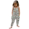thumbnail image 1 of QISIWOLE Halloween Jumpsuit Gift for Toddler Baby Girl Spaghetti Straps Romper Cute Pumpkin Graphic One Piece Outfit summer savings !, 1 of 4