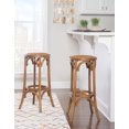 thumbnail image 2 of Whit Rattan Seat Backless Barstool, Walnut, 2 of 5