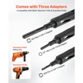 thumbnail image 4 of 2-Inch Diamond Core Drill Bit,9.5-Inch Depth,5/8-11 Thread,Includes 3 Adapters,Pilot Drill and Hex Wrench for Concrete and Masonry Projects, 4 of 7