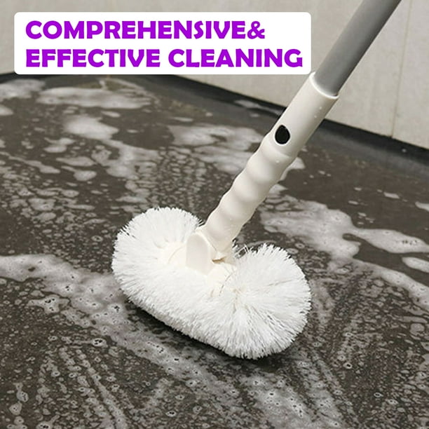2945" Telescopic Tub &Tile Scrubber Extendable Pole Brush Shower