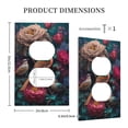 thumbnail image 3 of Fotbe Colorful Rose Bird Print Duplex Receptacle Wall Plate, 1-Gang 5.0" x3.0" Wall Outlet Covers, Dual Outlet Faceplates Covers, Color-matched Screws Included-Style S, 3 of 6