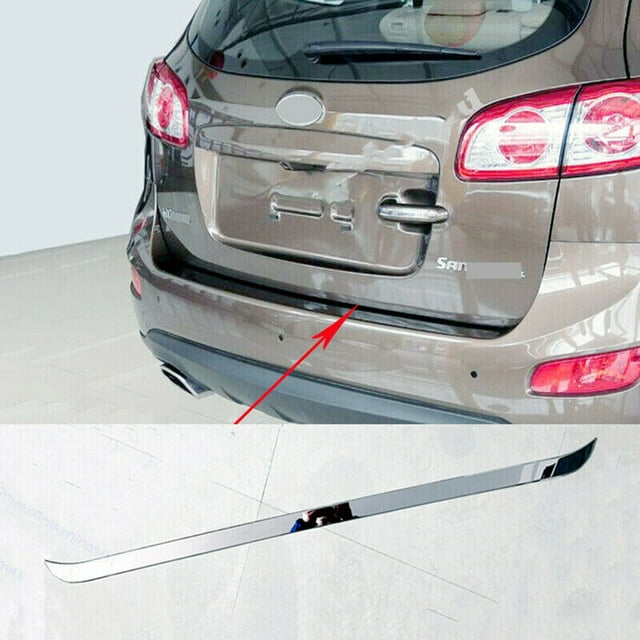 Suitable for Hyundai SANTA FE 2006 - 2012 Chrome Steel Car Trunk Tailgate Strip Decoration -