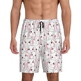 thumbnail image 1 of Saiise Cute Rabbit Print Mens Pajama Shorts Drawstring Elastic Waistband Sleep Shorts Soft Comfy Lounge Pants with Pockets-3X-Large, 1 of 6