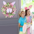thumbnail image 4 of Easter Wreaths for Front Door, Easter Bunny Door Wreaths, Bunny Decorations for Outside Home, Egg Easter Wreath Decor, Happy Easter Spring Outdoor Daisy Garland, Farmhouse Flower Floral Rabbit, 4 of 9