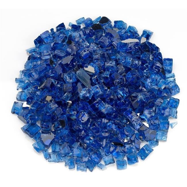 1/2 inch Cobalt Blue Reflective fire glass, 10lb jar