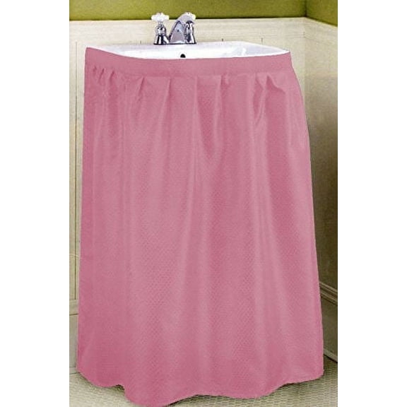 Fabric Sink Skirt, Self Stick, Pink