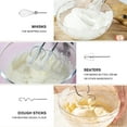 thumbnail image 3 of Lychee Hand Mixer Electric 7 Speeds, Portable Kitchen Handheld Blender for Easy Whipping Dough, Cream, Cakes & Whisking Egg, Green, 3 of 8