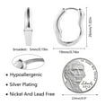 thumbnail image 5 of Lancharmed Silver Plated Cute Earrings for Womens,Irregular Geometric Hoops Earring Friend Gifts for Women, 5 of 7
