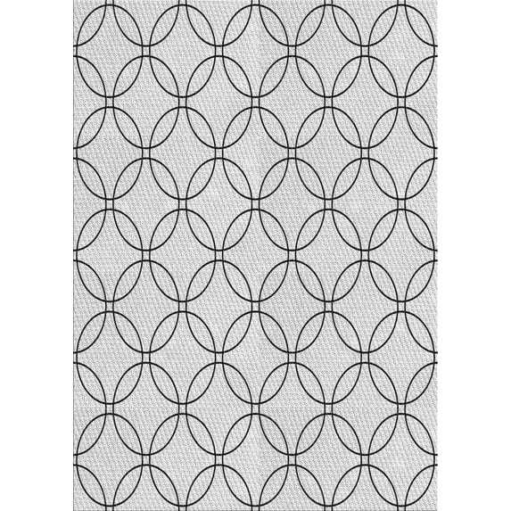 Ahgly Company Machine Washable Indoor Rectangle Transitional White Smoke Area Rugs, 6' x 9'