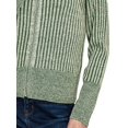 thumbnail image 3 of Zenana Ribbed Two Tone Zip Up Sweater Cardigan (DKGREEN, M), 3 of 3