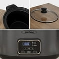 thumbnail image 3 of Sunvivi 4QT Slow Cooker, Programmable Pot with Locking Lid, Removable Ceramic Pot, 3 Heating Settings & Time Control,Dishwasher-safe Lid & Pot, Grey, 3 of 8