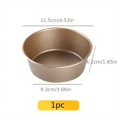 thumbnail image 3 of 1pc/2pcs/4pcs Hamburger Mold Golden Non-stick Round Small Cake Baking Mold, Baking Tool Household Oven Baking Bread Mold, 3 of 5