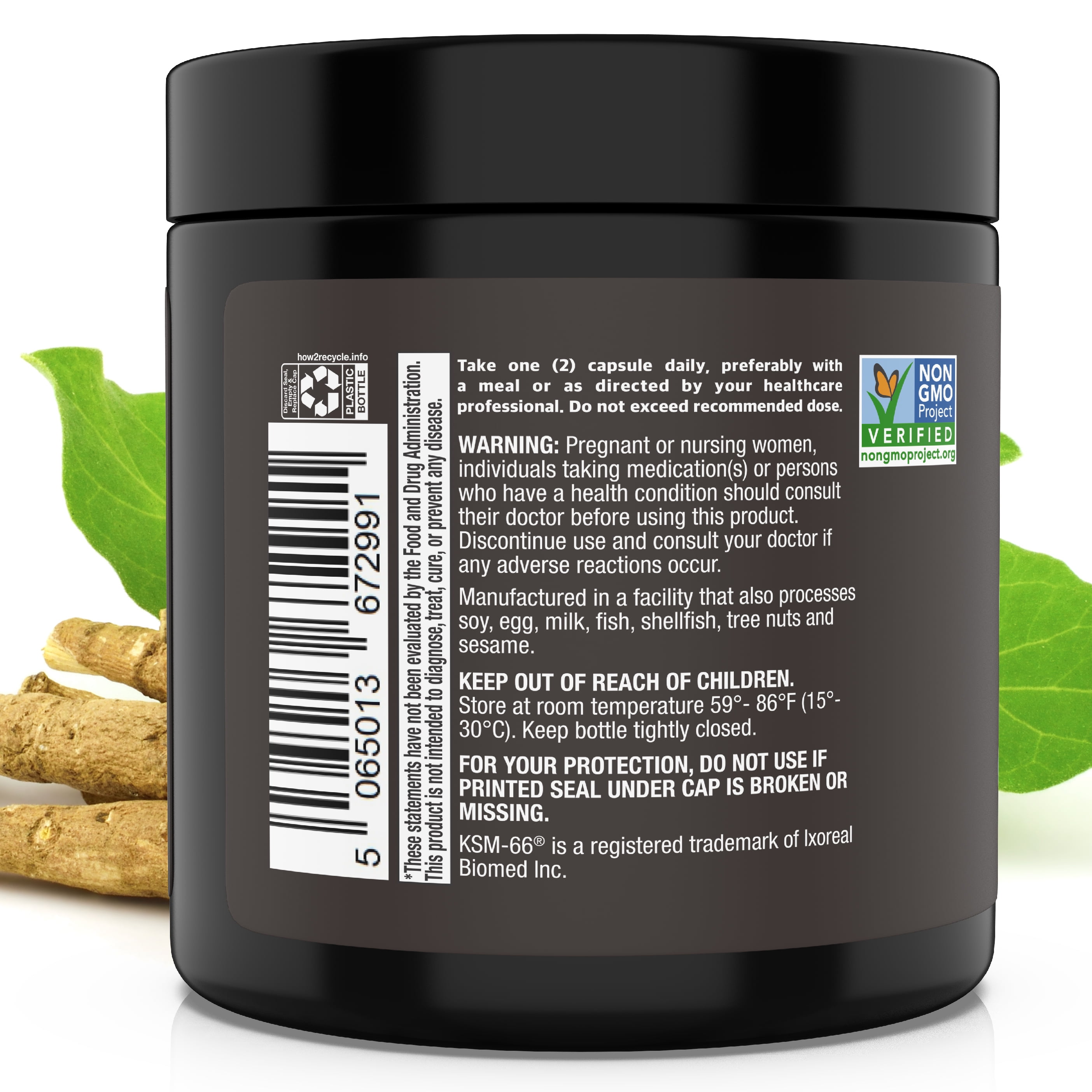 Ashwagandha KSM 66 Extract 600mg | Root Powder 700mg