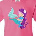 thumbnail image 4 of Inktastic Mermaid and Dolphin, Mermaid with Purple Hair Youth T-Shirt, 4 of 5
