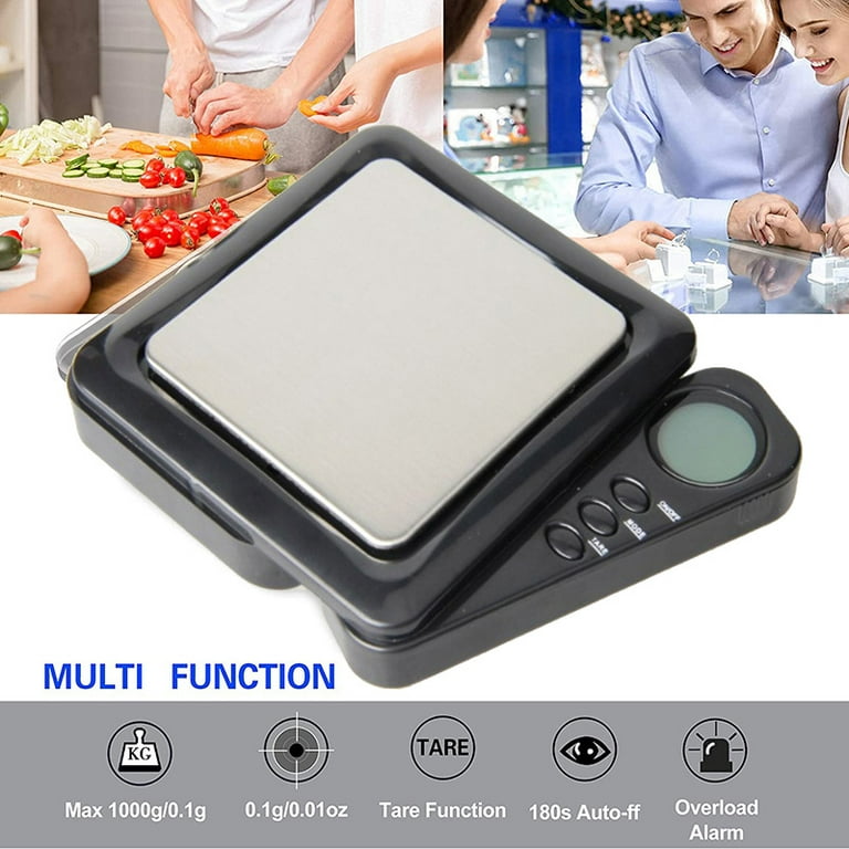 Digital Pocket Scale 1000g/0.1g, Gram Scale With Retractable