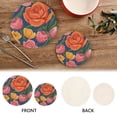 thumbnail image 4 of Partern Flowers Trivet Mats Pot Holders Cotton Woven Non-Slip Heat Resistant for Hot Pots Pans Pats for Cooking Baking Set of 2, 4 of 7