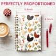 thumbnail image 2 of Hardcover Spiral Notebook, Coastal Nautical Sea Journal, 5.5 x 8.3 Inch ,cute roosters chickens, 2 of 8