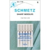 Schmetz Microtex Size 70/10 Sharp Machine Needles, 5 Count