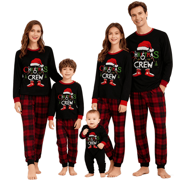 KinKnit Family Christmas Pajamas Matching Sets Xmas Holiday Pjs Plaid Sleepwear Outfits for Women Men Adults Couples