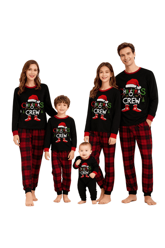 Family Christmas Pajamas Matching Sets Xmas Holiday Pjs Plaid Sleepwear Outfits for Women Men Adults Couples