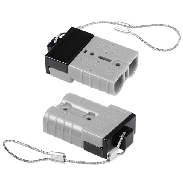 Conector rápido de batería Uxcell 6 Gauge 50A para arnés de cableado para auto-remolque color gris 2 piezas