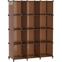 Cube Storage Organizer Closet Storage Shelves DIY Stackable Plastic Storage 12 Cube Bookshelf, Ideal Storage Organizer for Closet, Home, Bedroom