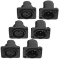 thumbnail image 1 of HONMEET 6Pcs Microphone Connector Zinc Alloy For Professional Audio Setup In Karaoke, 1 of 6