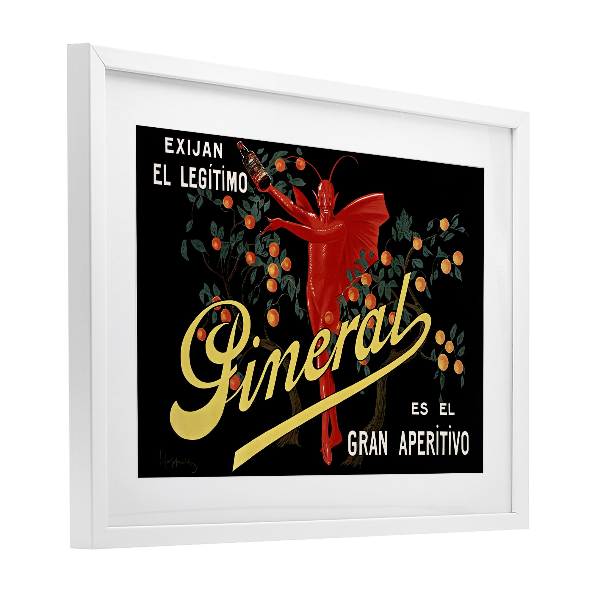 Stupell Industries Aperitif Poster with Character White Framed Print Under Glass, design by Leonetto Cappiello