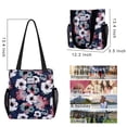 thumbnail image 6 of CHOYURME CHONYURM Women Floral Tote Bags Large Shoulder Bag Fashion Handbag with Zipper Closure for Gym Hiking Picnic Travel Beach, 6 of 7