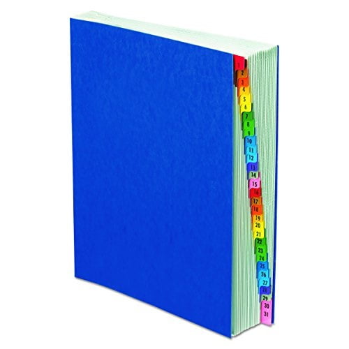 pendaflex expanding desk file, daily (131), letter size, blue, each (11013)