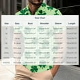 thumbnail image 3 of PNTUTB St. Patrick's Day Men's Fashion Print Casual Collared Short Sleeve Button Down Pullover Blouse, 3 of 6