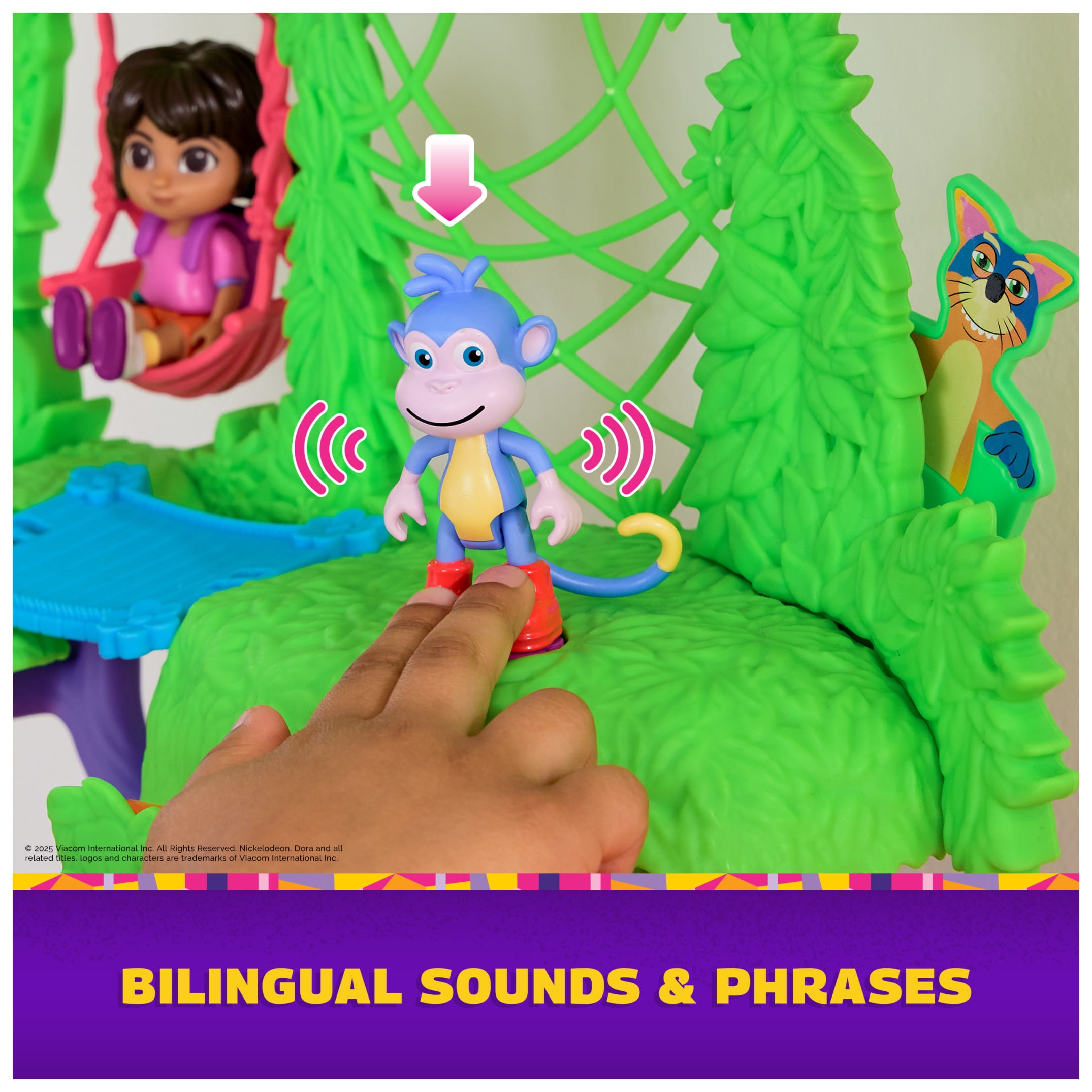 Dora the Explorer, Explore & Play Rainforest Casita Playset, Dora & Boots Collectible Figures, Furniture, Sound Fx, for Kids 3 and up