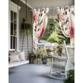 thumbnail image 4 of nqOlkjepod Outdoor Curtains for Patio Waterproof, Pink Spring Floral Outdoor Privacy Panels Grommet, Retro Summer Flower Farmhouse Blackout Outside Curtains for Porch/Cabana 54"x84", 2 Panels, 4 of 8